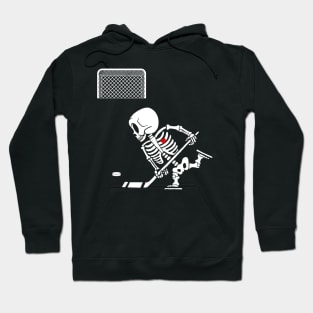 hockey skeleton halloween Hoodie